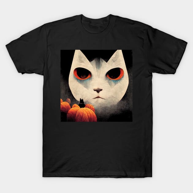 Evil Halloween Cat T-Shirt by Planty of T-shirts